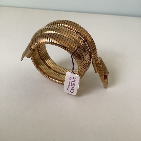snake arm cuff new vintage 1970s TLC disco bangle bracelet - Picture 5 of 10
